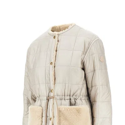 Moncler Tipule Quilted Reversible Down Jacket In Neutral