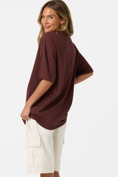O'neill Wave Oversized Graphic T-shirt In Brown