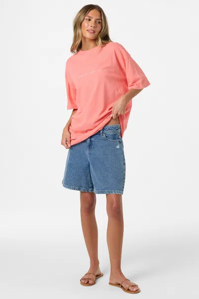 O'neill Women's Linear Scape Oversized T-shirt In Pink
