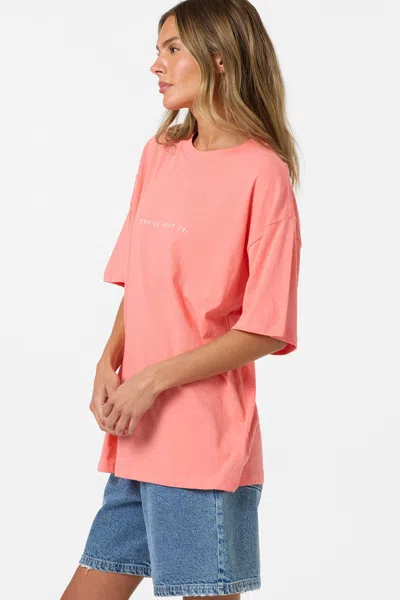 O'neill Women's Linear Scape Oversized T-shirt In Pink