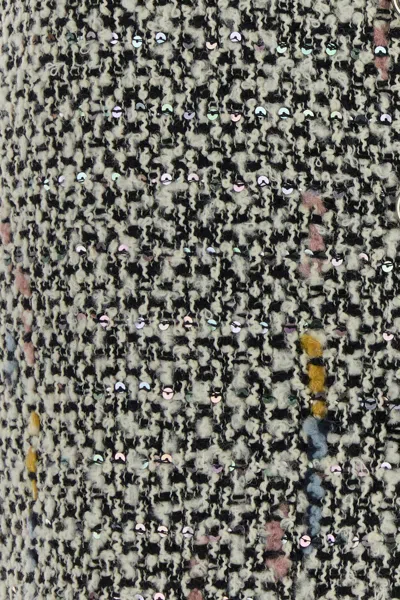 Alessandra Rich Multicolor Tweed Mini Skirt In Gray