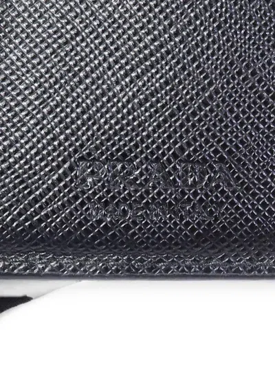 Pre-owned Prada Saffiano Leather Wallet In Black