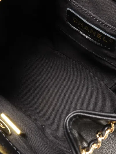 Pre-owned Chanel Duma Cc Turn-lock Backpack In Black