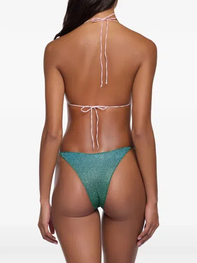Oseree Lumiere Glitter-effect Bikini In Multi