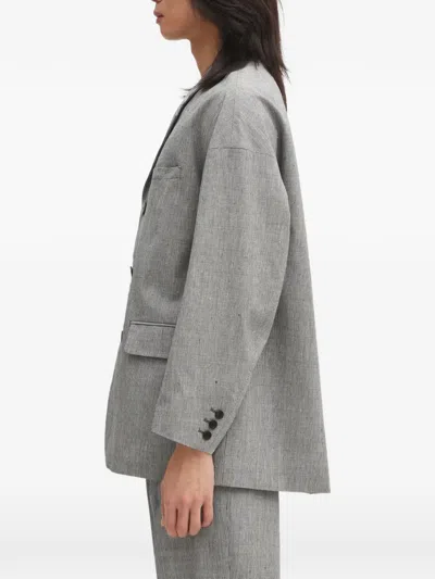 Visvim Micro-check Notched-lapels Suit In Gray