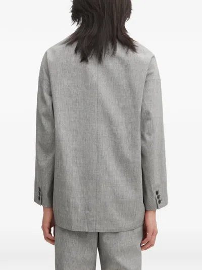 Visvim Micro-check Notched-lapels Suit In Gray