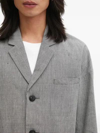 Visvim Micro-check Notched-lapels Suit In Gray