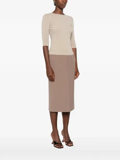 Mugler Three-quarter-sleeve T-shirt In Multi