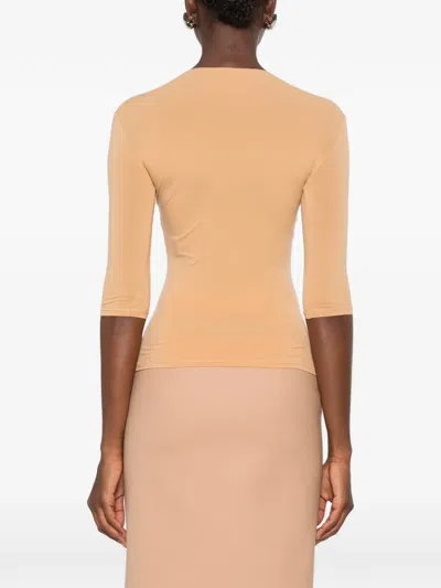 Mugler Three-quarter-sleeve T-shirt In Multi