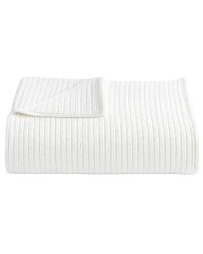 Calvin Klein 200 Thread Count Solid Washed Percale Cotton Quilt Set In White