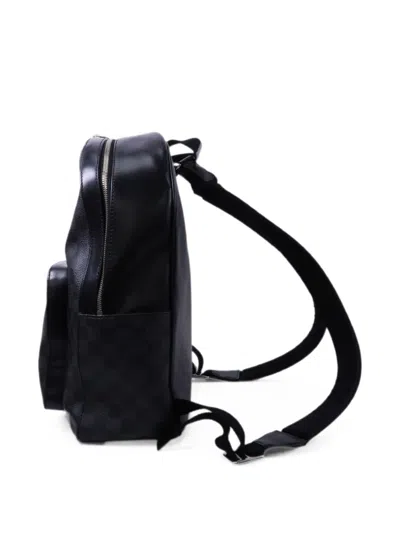 Pre-owned Louis Vuitton Josh Damier Graphite Backpack In Black