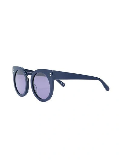 Shop Stella Mccartney Eyewear 超大款圆框太阳眼镜 - 蓝色