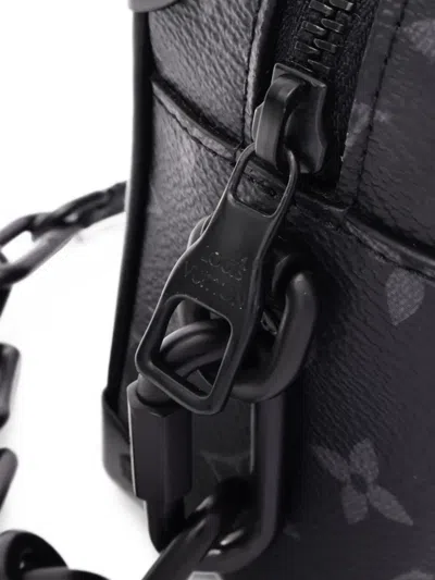 Pre-owned Louis Vuitton Mini Soft Trunk Monogram Eclipse Shoulder Bag In Gray