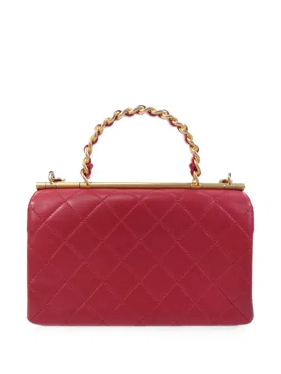 Chanel Interlocking-cc Tote Bag In Red