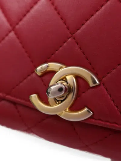 Chanel Interlocking-cc Tote Bag In Red