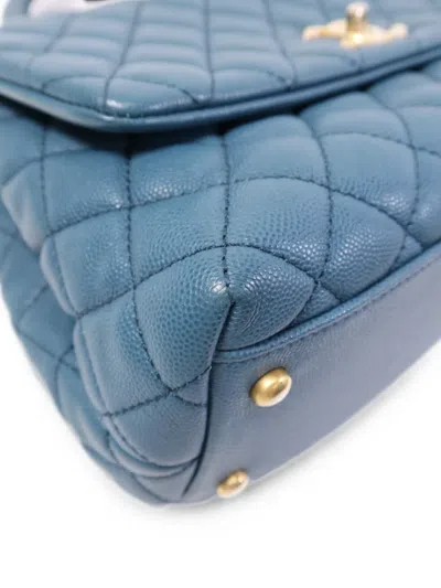 Pre-owned Chanel Coco Chain Shoulder Bag In Blue