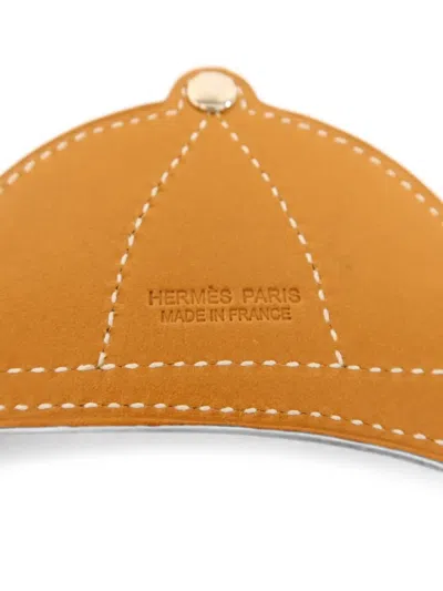 Pre-owned Hermes Paddock Bombe Bag Charm In Neutral