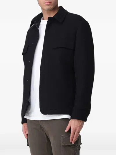 Premiata Flap-pocket Overshirt In Black