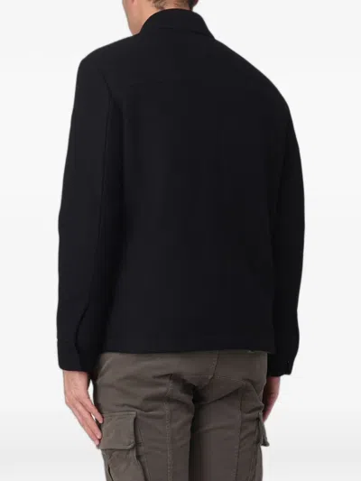 Premiata Flap-pocket Overshirt In Black