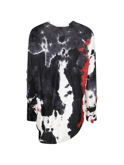 Limi Feu Asymmetrical Frayed Top In Black