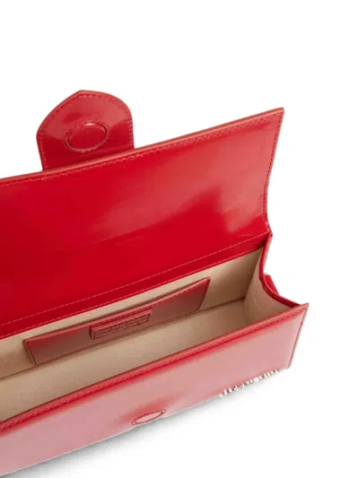 Jacquemus Medium Glossy Leather Shoulder Bag In Red