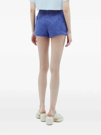 Max Mara Patch-pocket Shorts In Blue