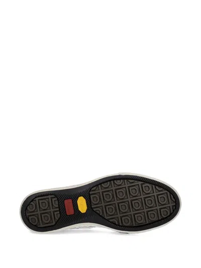 Visvim Contrast-stitch Logo-print Sneakers In Black
