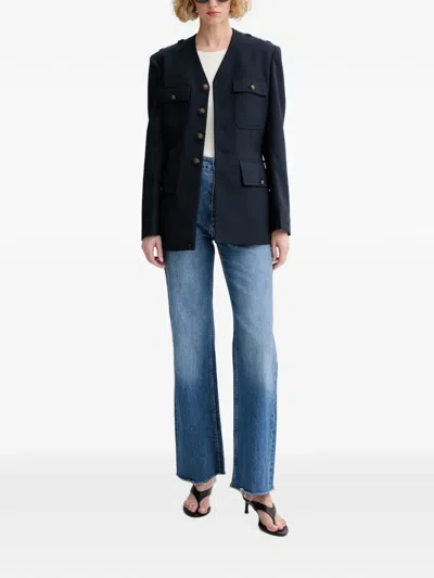 Kenzo Multi-pocket Military Acket In Blue
