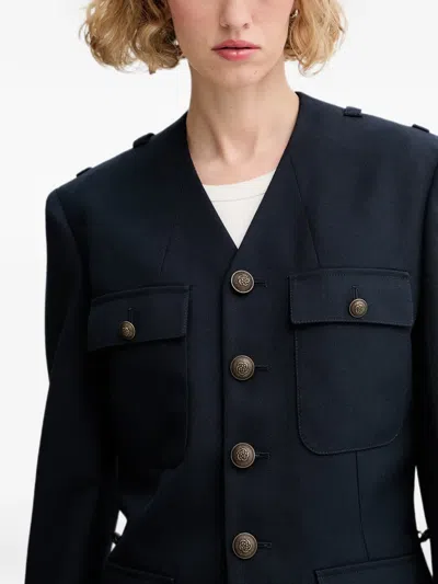 Kenzo Multi-pocket Military Acket In Blue