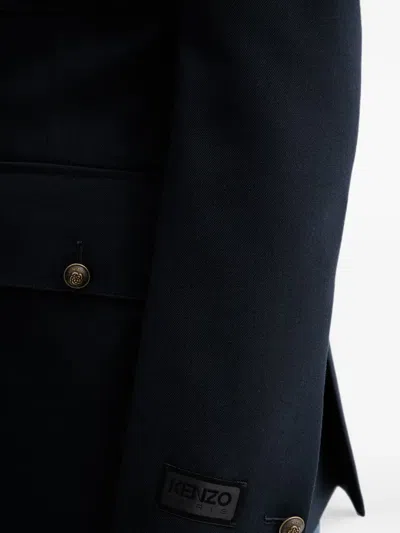Kenzo Multi-pocket Military Acket In Blue