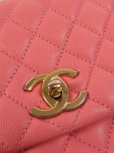 Pre-owned Chanel Coco Handle Shoulder Bag In Pink