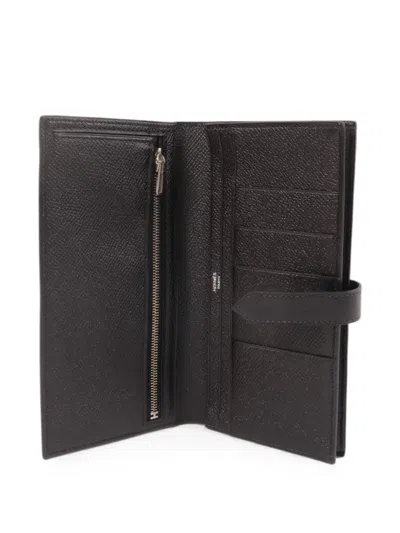 Pre-owned Hermes Leather Wallet In Black