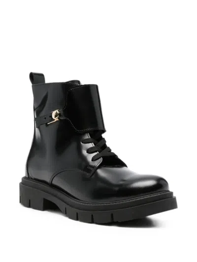 Sergio Moretti Firenze Buckle-strap Ankle Boots In Black