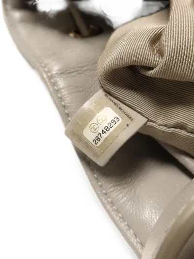 Pre-owned Chanel Cc Diamond-quilted Backpack In Gray