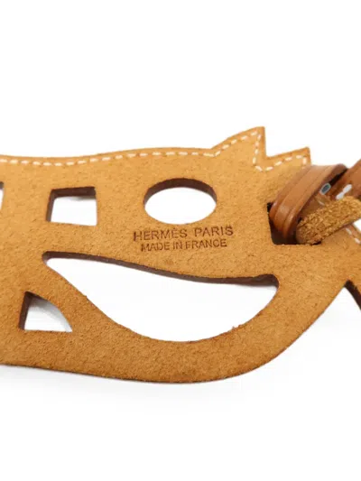 Pre-owned Hermes Paddock Cheval Charm In Brown