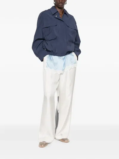 Vicolo Elasticated-hem Jacket In Blue