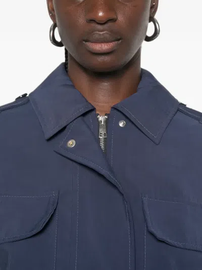 Vicolo Elasticated-hem Jacket In Blue