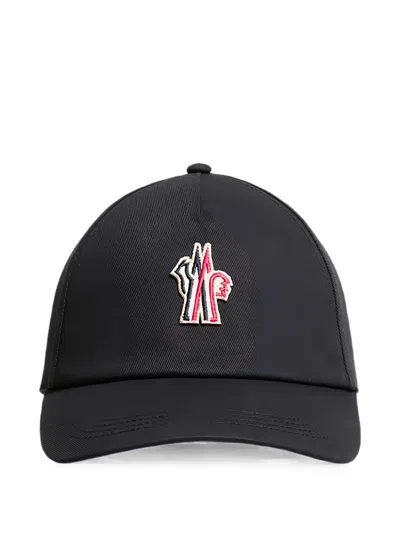 Moncler Grenoble Baseball Logo-embroidered Cotton Baseball Cap In Red