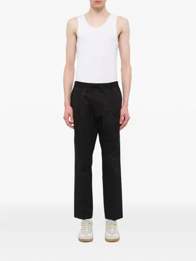 Juunj Drawstring Elasticated Trousers In Black