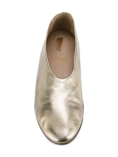 Shop Marsèll Metallic Ballerina Shoes In Neutrals
