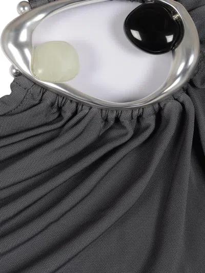 Christopher Esber Draped Top In Gray