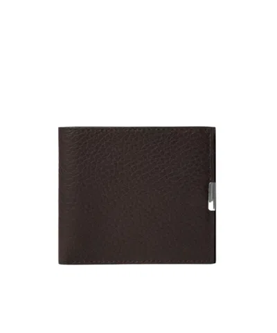 Lemaire Soft Tab Bifold Wallet In Leather In Red