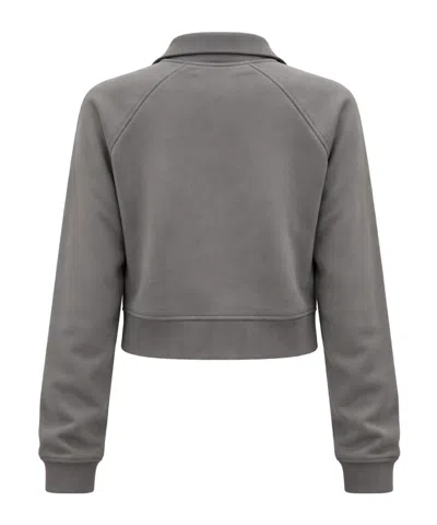 Samsoe & Samsoe Zip Collared Top In Gray