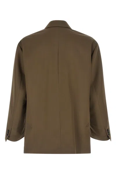 Ssstein Oversized Double-breasted Suit Jacket In Green