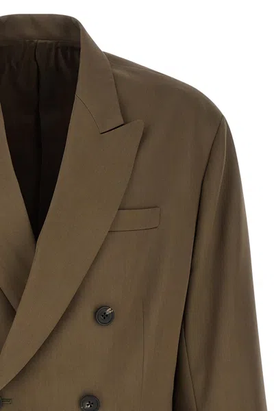 Ssstein Oversized Double-breasted Suit Jacket In Green