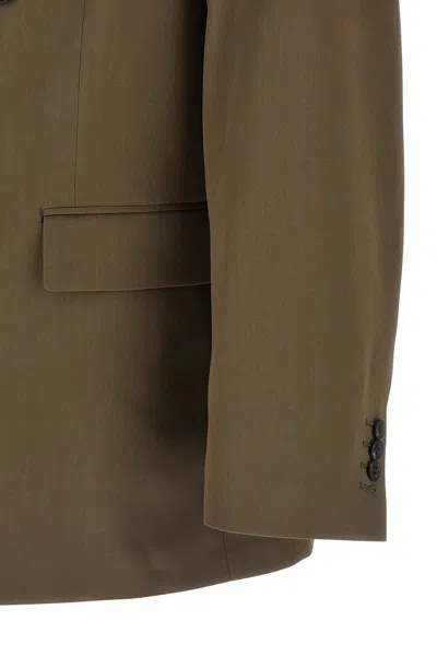 Ssstein Oversized Double-breasted Suit Jacket In Green