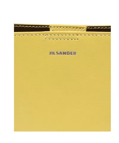 Jil Sander Logo Shoulder Bag In White