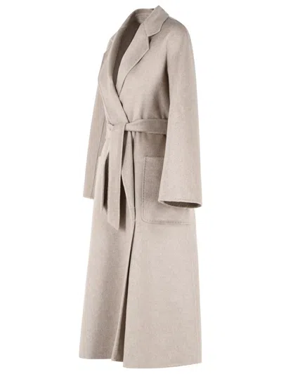 Max Mara Collared Coat In Neutral