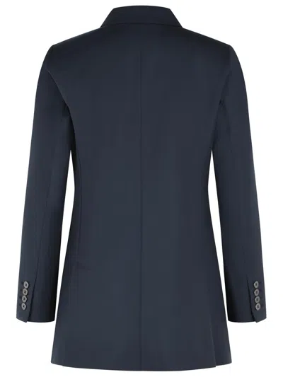 Max Mara Double-breasted Suit Jacket In Blue