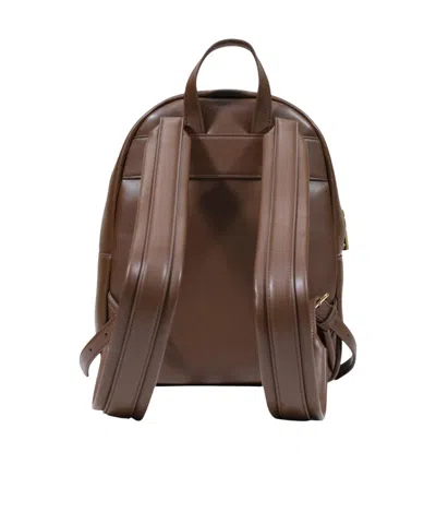 Moschino Quilted Backpack In Brown